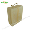 Wood Wine Box with silding lid for 2 bottles