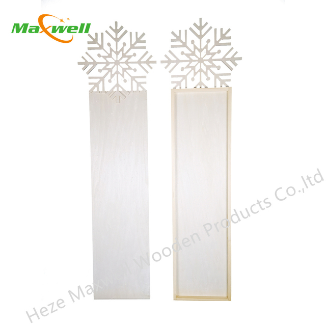 wood Porch Sign-snowflake