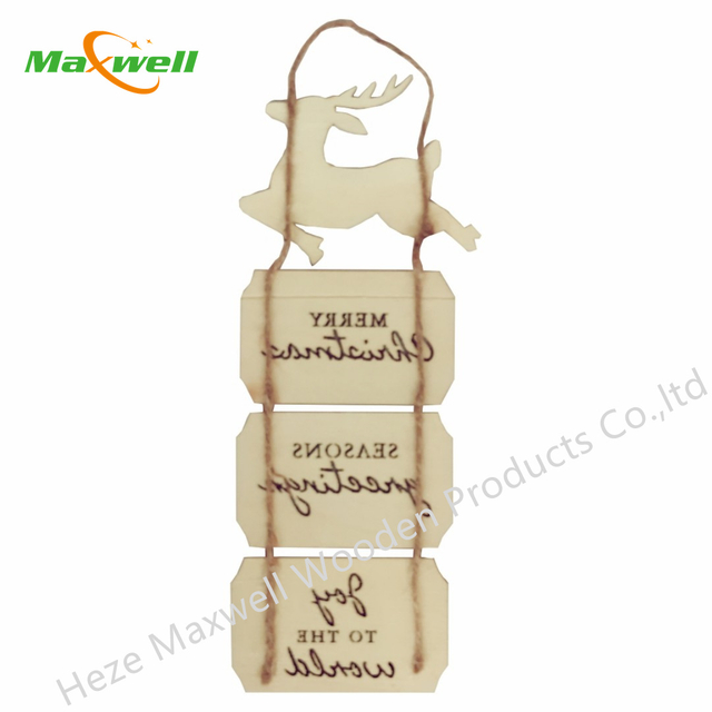 Wood Christmas vertical sign