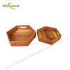 Wood Hexagon Serving Tray-Planked Bottom