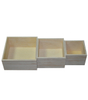 BOXMULTI 3PC SQUARE WOOD