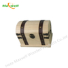 WOODEN BOX W/METAL DÉCOR