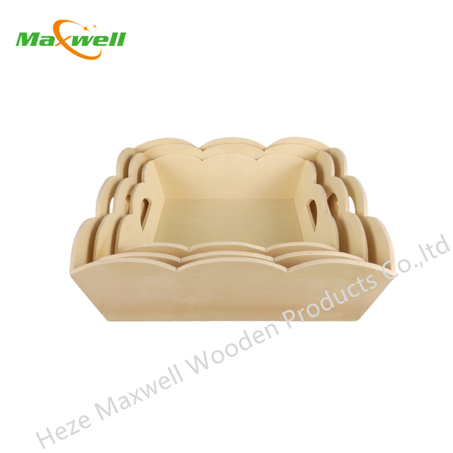 Wood Serving Tray-Scallop