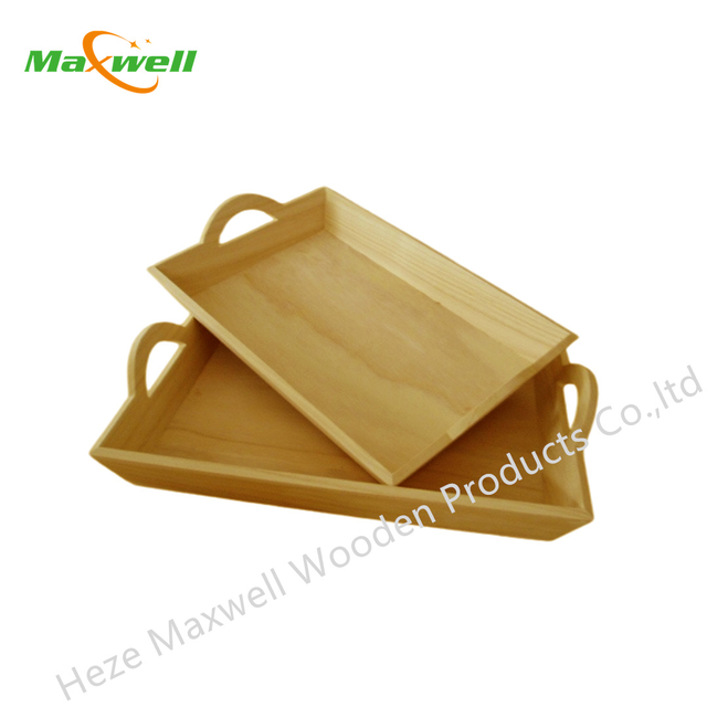 Wood Serving Tray 2asst