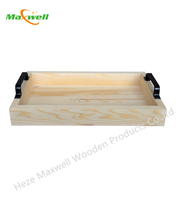 Rectangle Tray W/Black Handles