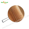 Acacia Wood Tray with Metal Handle