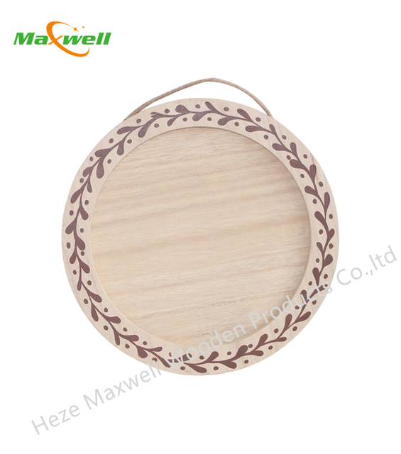 Wood Round Sign Burned Edge