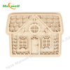 MINI WOOD PLAQUE GINGERBRD HOUSE