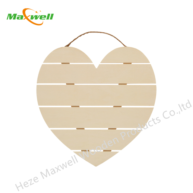 Wood Sign-Slat Heart