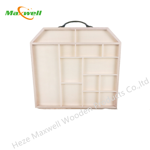 Wood Grid Shadow Tray