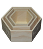BOXMULTI 3PC HEXAGON WOOD
