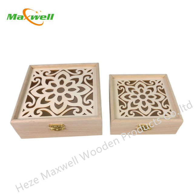 Wood Square Box Assortment 2pcs
