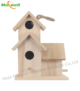 WOOD BIRDHOUSE-3 SIDED