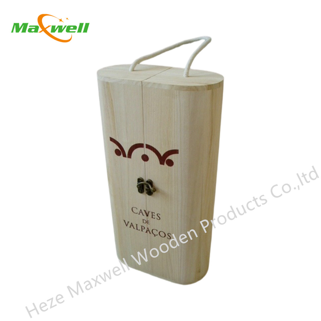 Wood Wine Box/2 Bottles