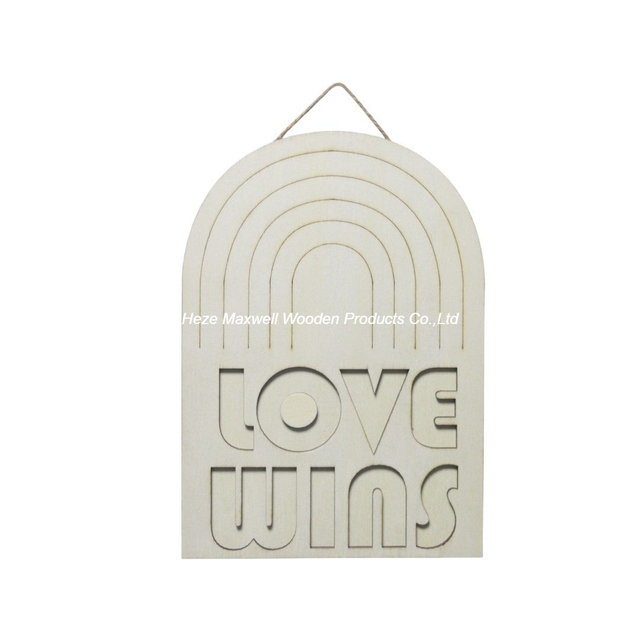 Wood Plaque Love Wins