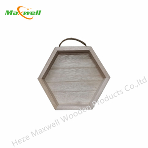 WOOD HEXAGON SHADOW BOX