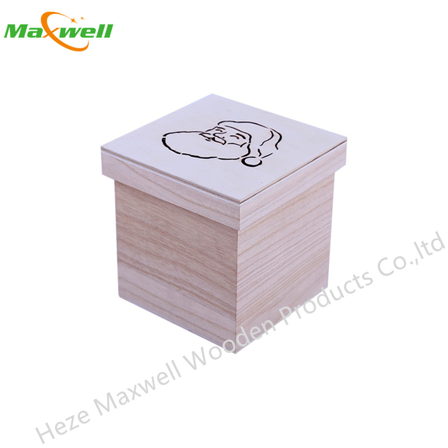 WOOD BOX LASER SANTA