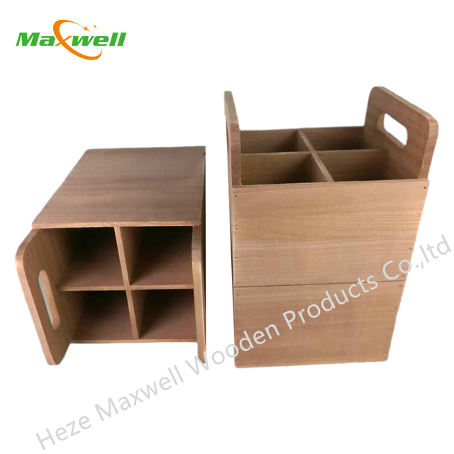 Wood Wine Crate for 4 bottles