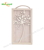 Wood Sign-Rectangle with Flower Layered