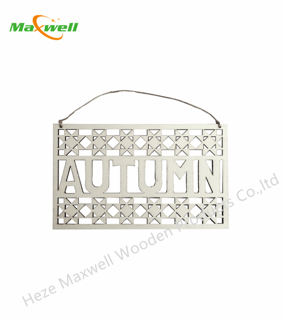 FALL SIGN LASER WOOD AUTUMN