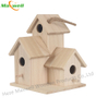 WOOD BIRDHOUSE-3 SIDED