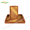 Wood Rectangle Serving Tray-Planked Bottom