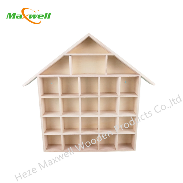 Wood Shadow Box-House Shape