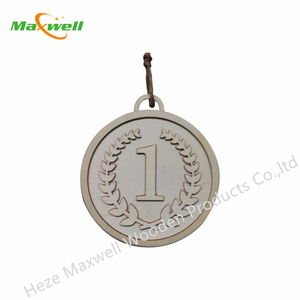 LASER WOOD-LAYERED ROUND 1 MEDAL