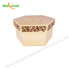 Hexagon Shaped Wood Box with Laser Lid