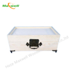 WOOD BOX WITH METAL LEG