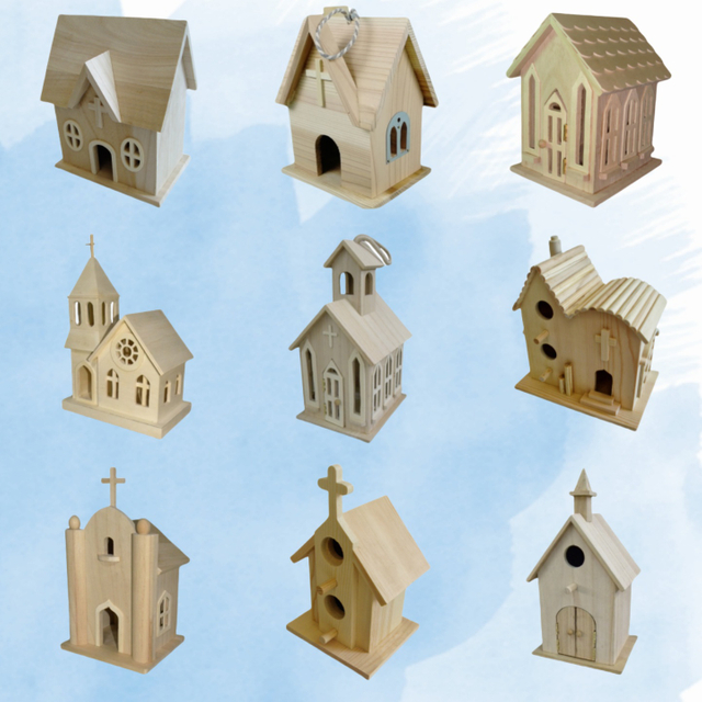 Church Wooden Birdhouse