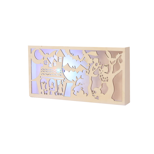 LED PLQ BOX LOWEEN SCENE