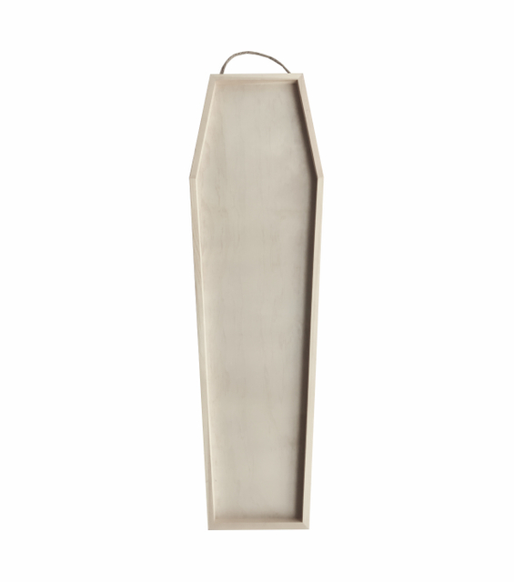 HAL PORCH WOOD COFFIN 46X10