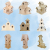Multi-level Wooden Birdhouse