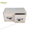 Wood Box With 2 Drawers