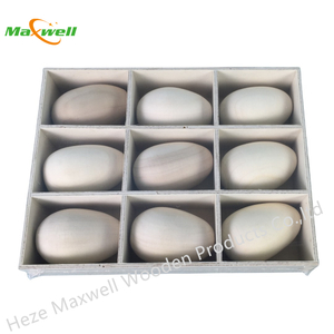 Wood Eastrer Eggs Set of 9