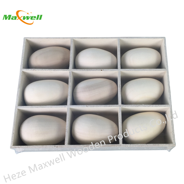 Wood Eastrer Eggs Set of 9