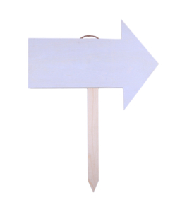 WOOD YARD SIGN LARGE ARROW