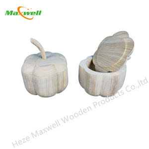 Wood Box -Pumpkin Shape