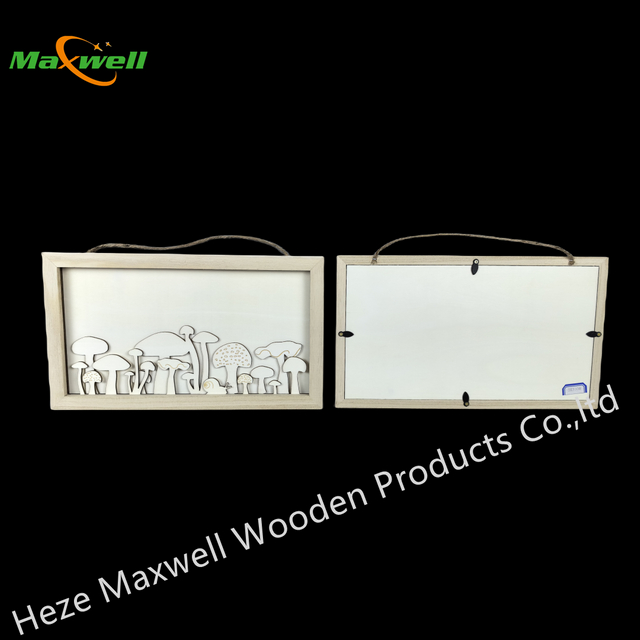 Wood Removable Frame Sign -Mushrooms