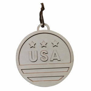 LASER WOOD-LAYERED ROUND UAS MEDAL