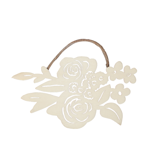 Wood Wall Decor Flower Bunch