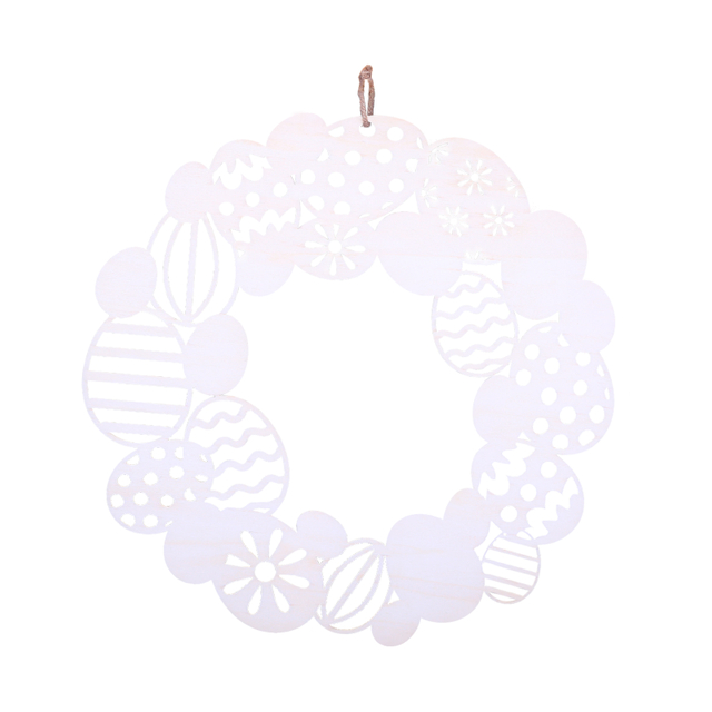 Wood Easter Egg Wreath