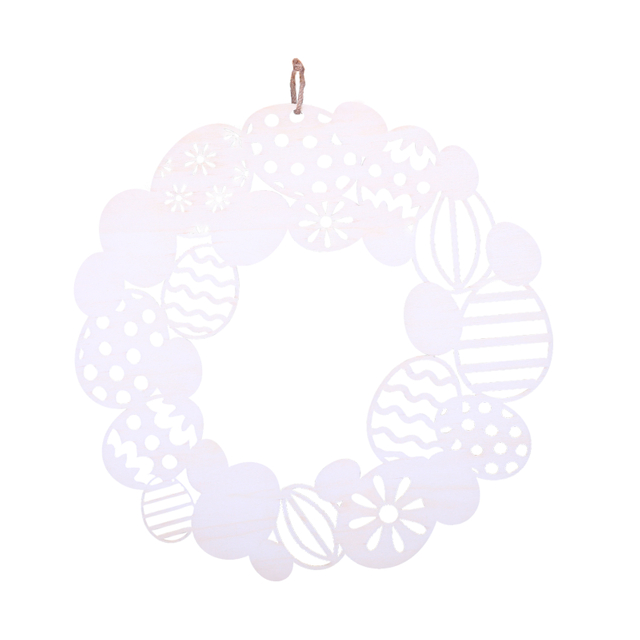 Wood Easter Egg Wreath