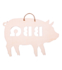 BBQ PIG LASER WOOD HANG