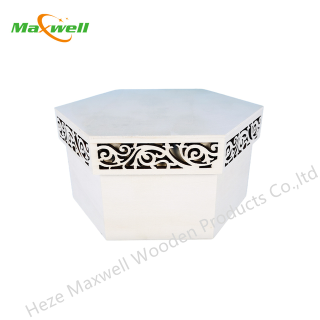 Wood Hexagon Box-laser Lid