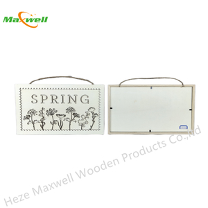 Wood Removable Frame Sign -Spring