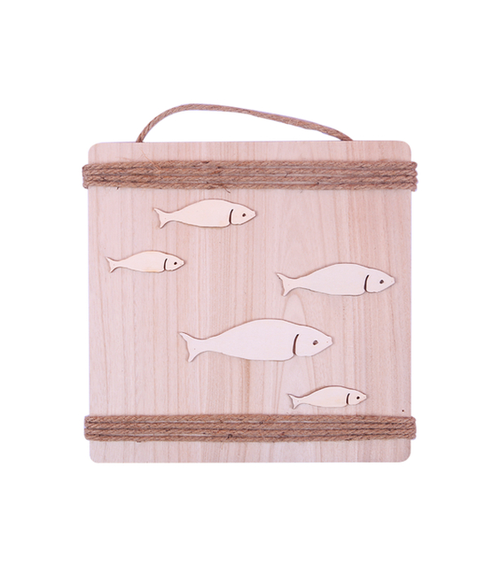 WALL DECOR FISH W ROPE