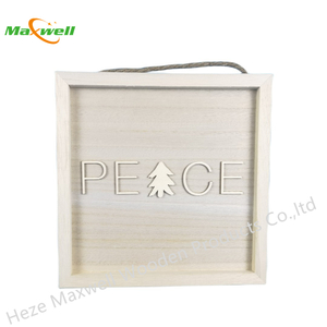 Wood Frame Sign-Peace