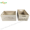 Wood Storage Crate-Flowers